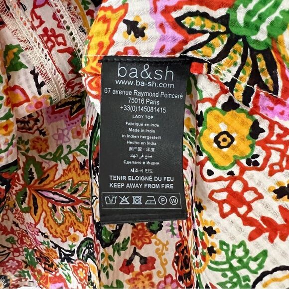 Ba&sh Bianca Blouse In Vert Small NEW - Picture 8 of 13